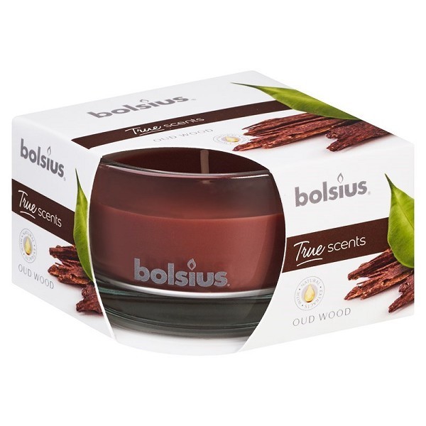 Bolsius Geurglas 80/50 True Scents Oud Wood