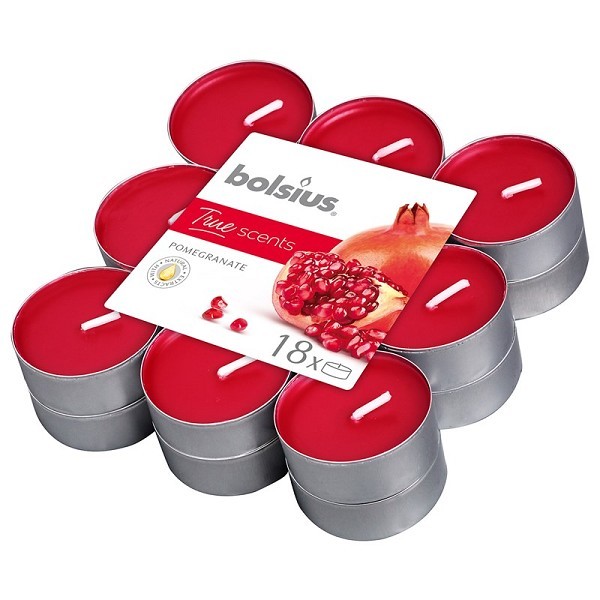 Bolsius Geurtheelicht 18 stuks True Scents Pomegranate