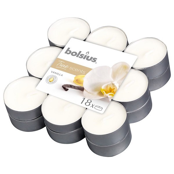 Bolsius Geurtheelicht 18 stuks True Scents Vanille