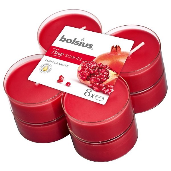 Bolsius Maxilicht geur 8 stuks True Scents Pomegranate