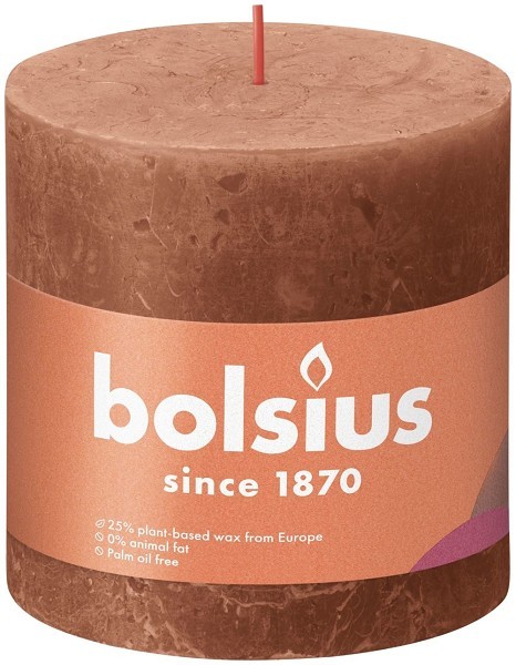 Bolsius Rustiek stompkaars 100/100 Rusty Pink