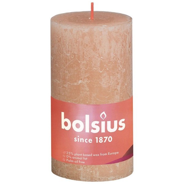 Bolsius Rustiek  stompkaars Shine collection 130/68 Misty Pink- Nevelig Roze