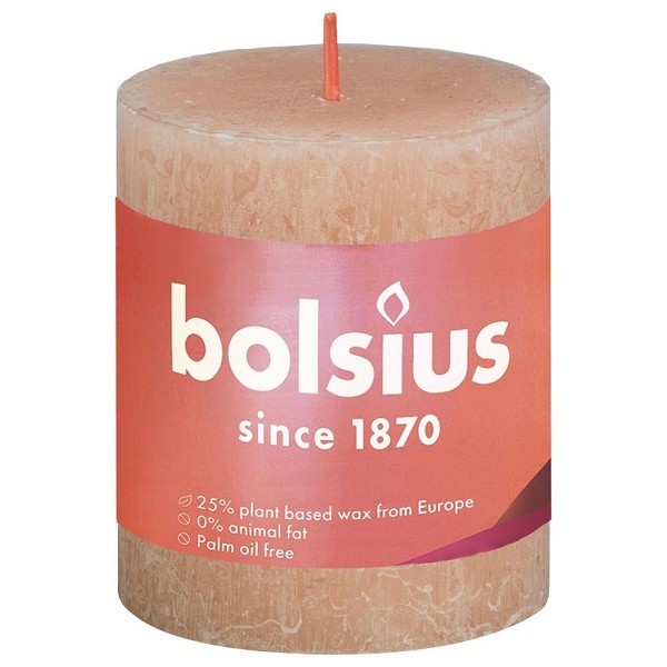 Bolsius Rustiek stompkaars Shine collection 80/68 Misty Pink- Nevelig Roze