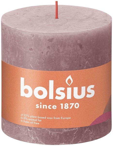 Bolsius Shine Collection Rustiek stompkaars 100/100 Ash Rose - Asroze