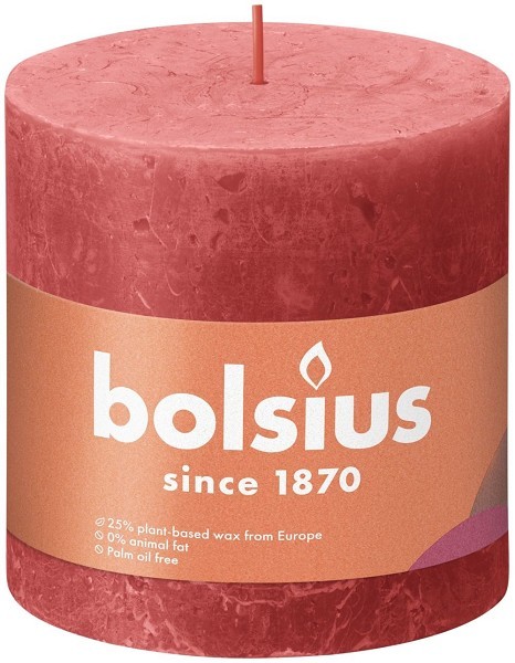 Bolsius Shine Collection  Rustiek stompkaars 100/100 Blossom Pink -Bloesem Roze