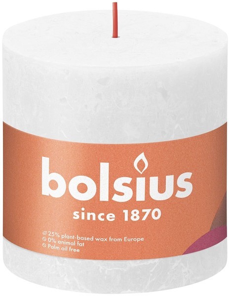 Bolsius Shine Collection Rustiek stompkaars 100/100 Cloudy White- Wolkenwit