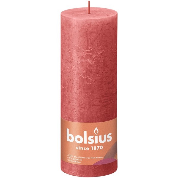 Bolsius Shine Collection Rustiek stompkaars 190/68 Blossom Pink -Bloesem Roze