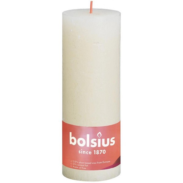 Bolsius Shine Collection Rustiek  stompkaars 190/68 Soft Pearl- Zacht Parel