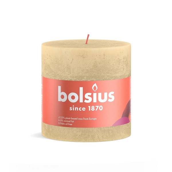 Bolsius Stompkaars 100/100 Rustiek Haver Beige- Oat Beige