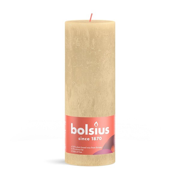 Bolsius Stompkaars 190/68 Rustiek Haver Beige- Oat Beige