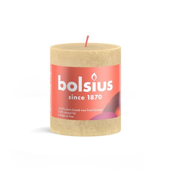 Bolsius Stompkaars 80/68 Rustiek Haver Beige- Oat Beige