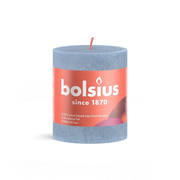 Bolsius Stompkaars 80/68 Rustiek Sky Blue-Lucht Blauw