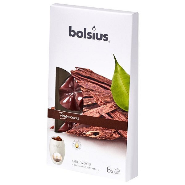 Bolsius Waxmelts True Scents Oud Wood 6 stuks