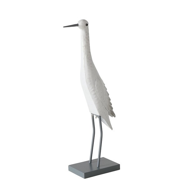 Boltze Home Beeld vogel 'Jaron' Wit  l22xb11xh55cm voor binnen