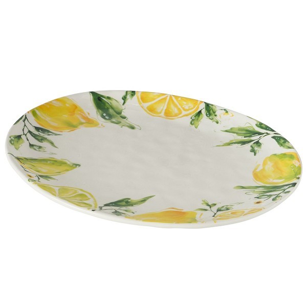 Boltze Home Bord 'Lemony' Dolomiet 39x31x3cm Handgemaakt Vaatwasmachinebestendig