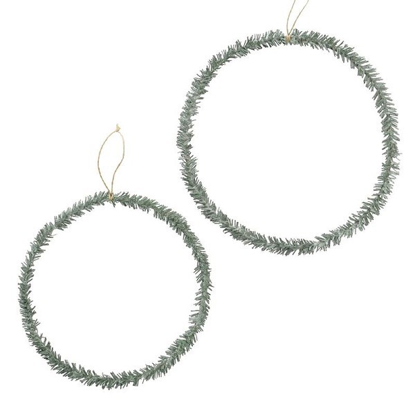 Boltze Home Decohanger Rumba cirkel set a 2 glitter groen Dia 27-en 33cm