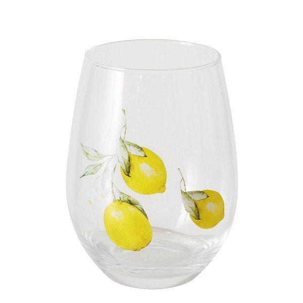 Boltze Home Drinkglas Capri met citroen dessin 600ml dia.9x13cm