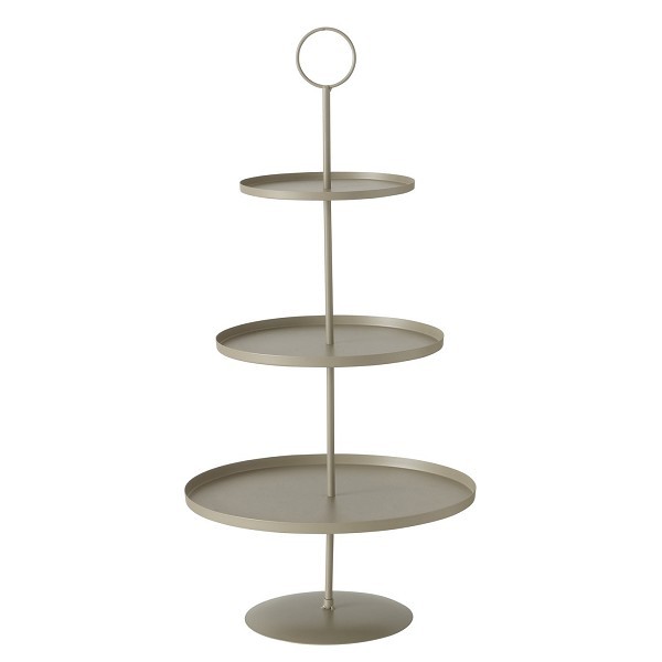 Boltze Home Etagere Samona metaal Ø30x60cm Beige