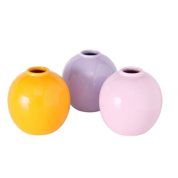 Boltze Home Vaas Rondella H10cm Dia10cm-verkrijgbaar in roze, lila of oranje