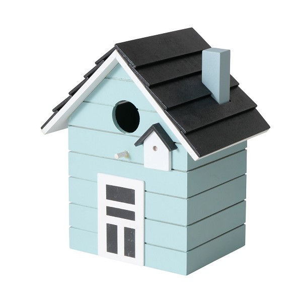 Boltze Home Vogelhuisje MDF licht turquoise 17x12x20cm