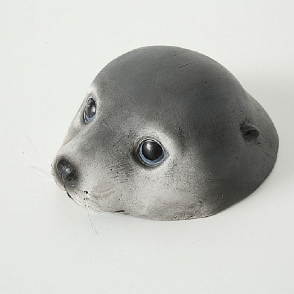 Boltze Home Zwemmende zeehond Poggy H7cm kunststof grijs