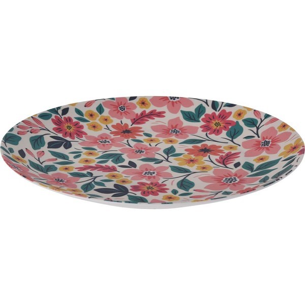 Bord plat melamine 25cm verkrijgbaar in 3 verschillende bloemenprints