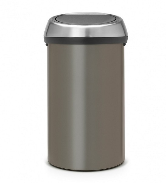 Brabantia afvalemmer Touch bin 60 ltr platinum