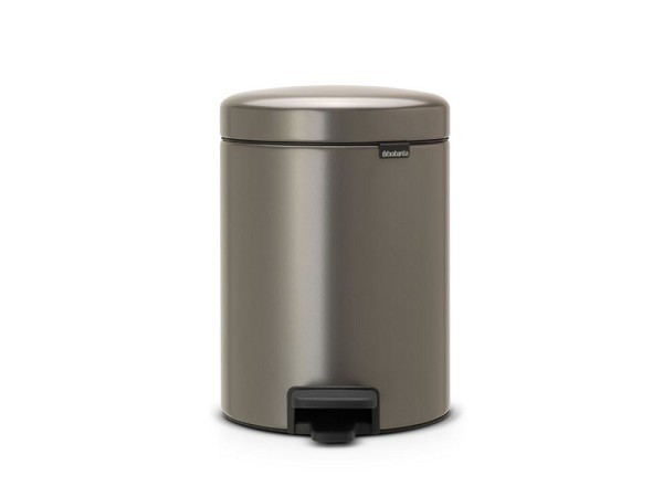 Brabantia pedaalemmer newicon 5L Platinum met kunststof binnenemmmer