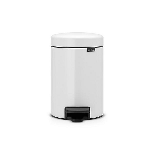 Brabantia Pedaalemmer newlcon 5 ltr Wit met kunststof binnenemmer