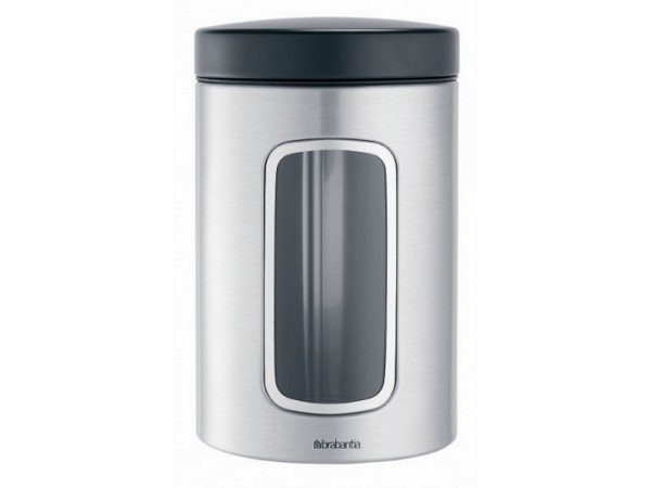 Brabantia vensterbus 1.4 liter matt steel fingerprint proef 1,4 L dia.11x17.5cm