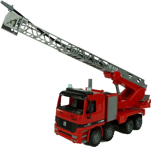 Brandweerauto 45cm ladderwagen met echte spuit