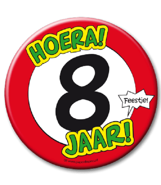 Button XL - 8 jaar