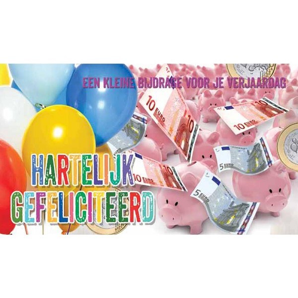 Cadeau-enveloppen geld/ballonnen pak a 10 stuks