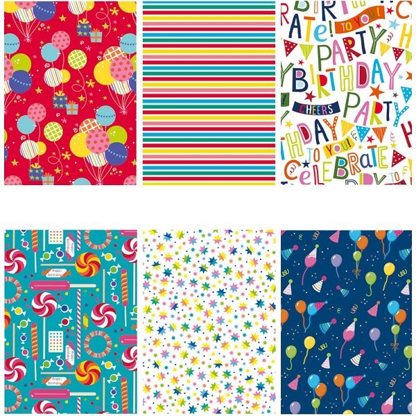 Cadeaupapier party rol 200x70cm