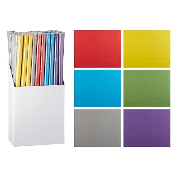 Cadeaupapier uni kleur rol 70x200cm