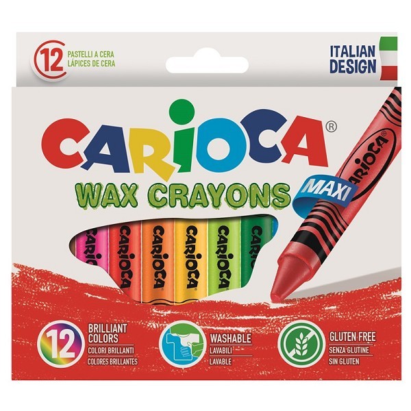 Carioca Maxi waskrijt doos a 12 wasco crayon