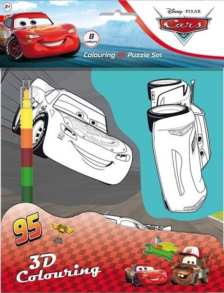 Cars 3D kleuren met 8-kleurige stift