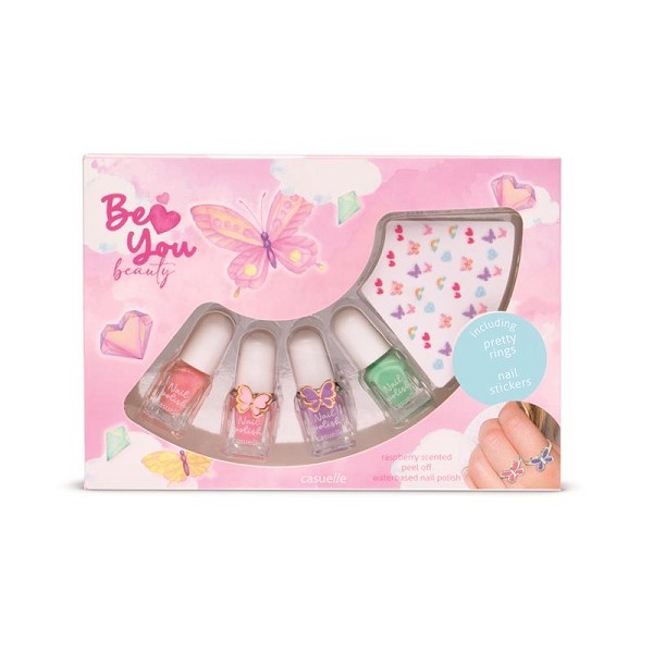 Casuelle 'BeYou' nagellakset met ringetjes en mini nagelstickers