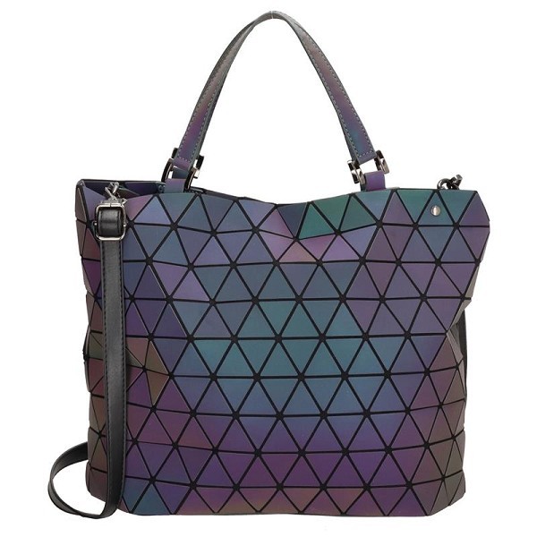 Charm London Hoxton handtas metallic zwart 41,5x13x29cm