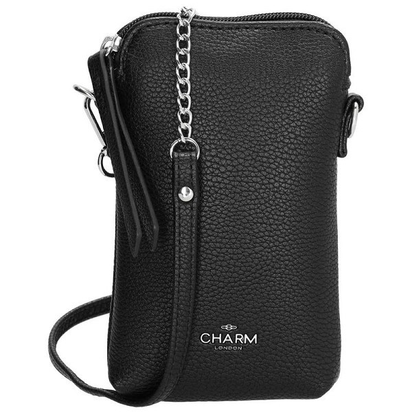 Charm London Stratford telefoontasje zwart 10x2x17cm