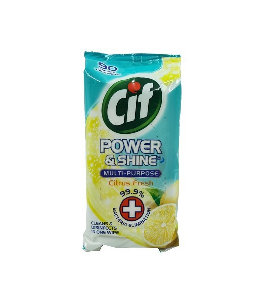 Cif reinigingsdoekjes Power & Shine Antibacterial Citrus 90st