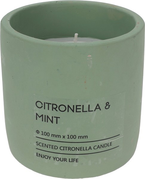 Citronella kaars in pot 10cm groen