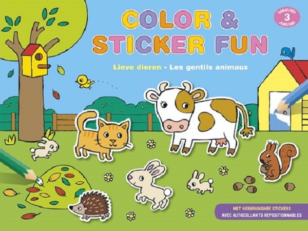 Color & sticker fun - Lieve dieren (vanaf 3 jaar)