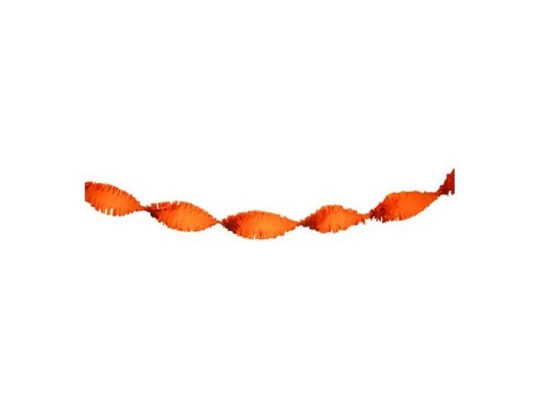 Crepedraaiguirlande crepeslinger 5m oranje