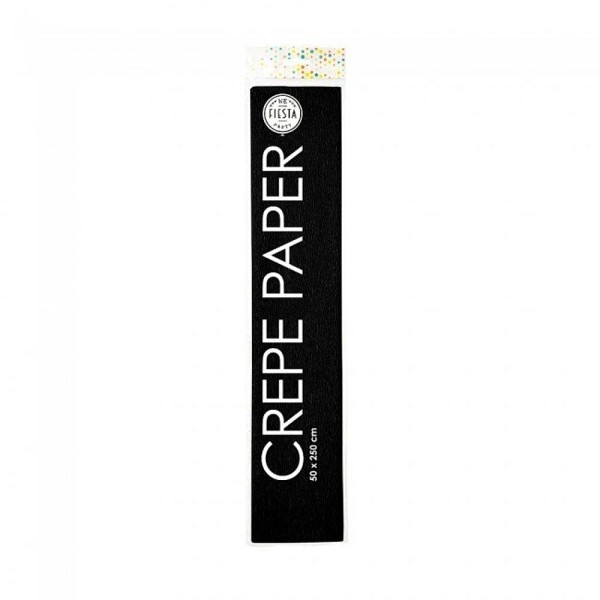 Crepepapier 50x250 cm C19 zwart pak a 12 rol