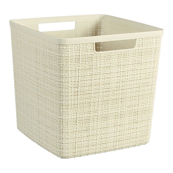 Curver Jute Mandje Cube 17 liter Offwhite 28x28x27cm