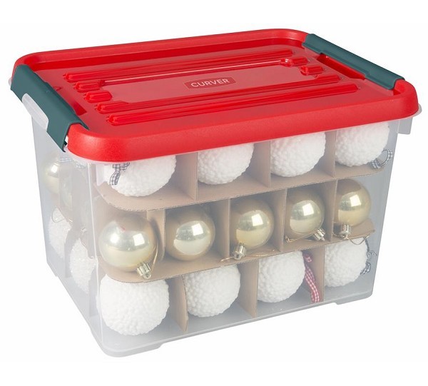 Curver Kerstballen opbergbox Handy+ 20L 29x39xh25cm ( exclusief ballen )