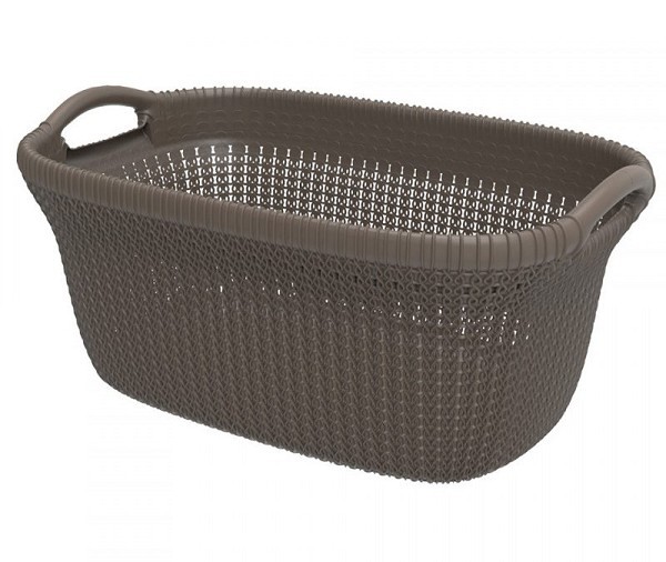 Curver Knit wasmand 40 liter bruin 60x39x27