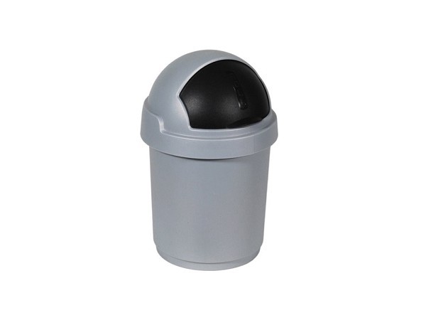 Curver Roll Bullet Bin 10 liter zilver/zwart Ø24,5x39cm