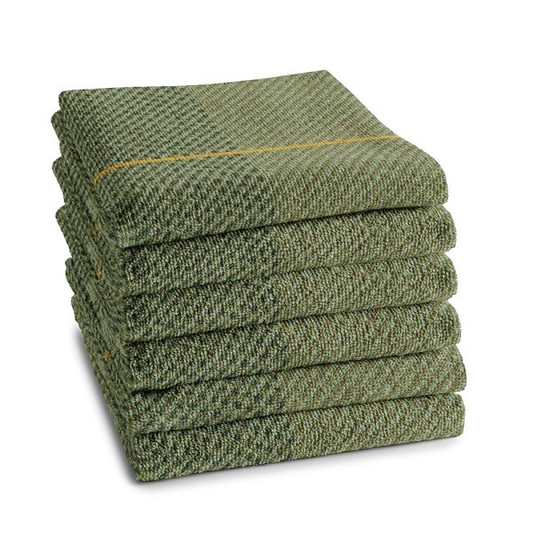 DDDDD Keukendoek Blend olive groen 50x55cm 6 stuks